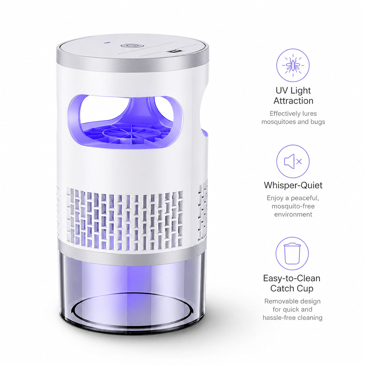 🔥Summer Hot Sale-49% off🔥Indoor Fruit Fly & Gnat Trap – Quiet Suction Bug Catcher🦟❌