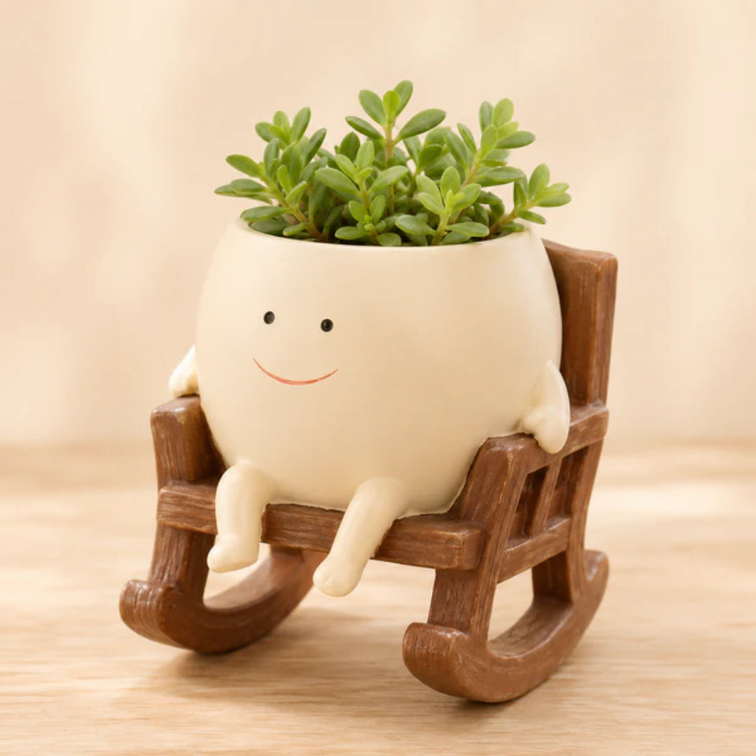 🍀Pokipot™ Happy Flowerpot,Cute Lazy Smile Character Planter Pot🪴