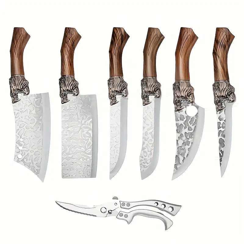 🔥Limited Time 50% Off🔥Multi-functional knife set,outdoor camping car set, scissors, steak knife, beef knife pork knife, chicken and duck meat knife