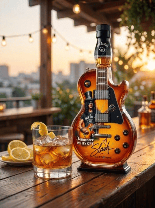 🎁 Father’s Day 49% OFF – 👨🎤🤘Appetite for Rock: Vintage Sunburst Guitar Figurine Spirit Bottle🎸✨
