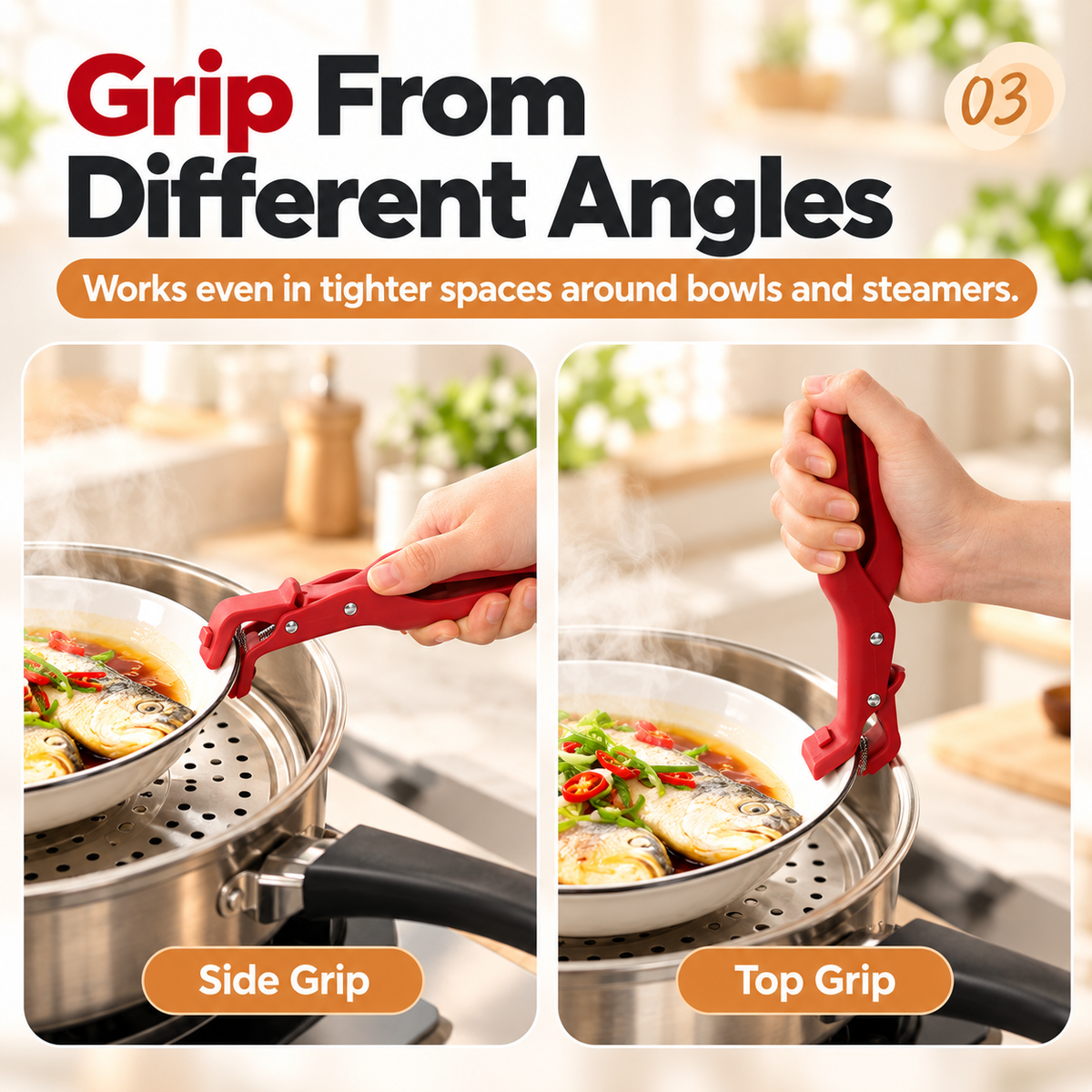 🔥BUY 1 GET 1 FREE - Hot Bowl & Plate Grippers | Kitchen Safety Clips