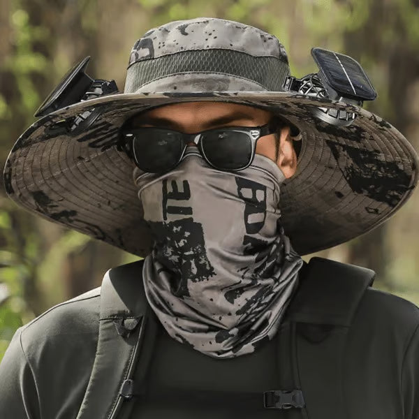 2026 New 3-Solar-Fan Cooling Hat — UPF50+ Sun Protection, Triple-Power Rechargeable, & Water-Resistant