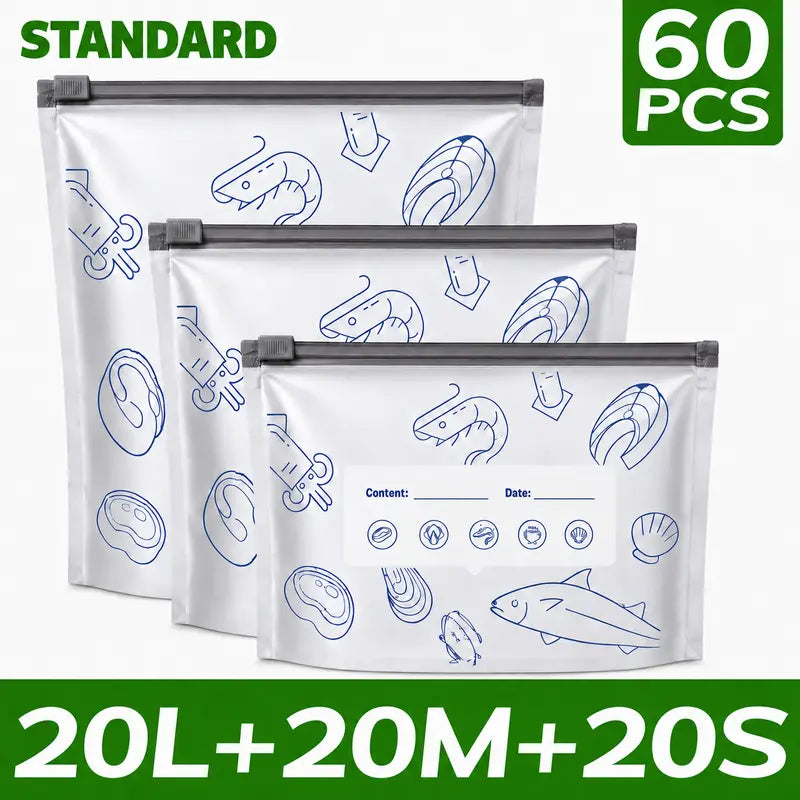 🔥 Limited-Time 49% OFF🥇 Reusable Aluminum Foil Food Storage Bags ♻️ Airtight Antibacterial Freezer Bags