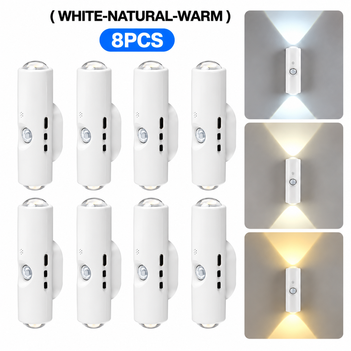 🌈 Magnetic Motion Sensor Wall Light | RGB & 3-Color Options