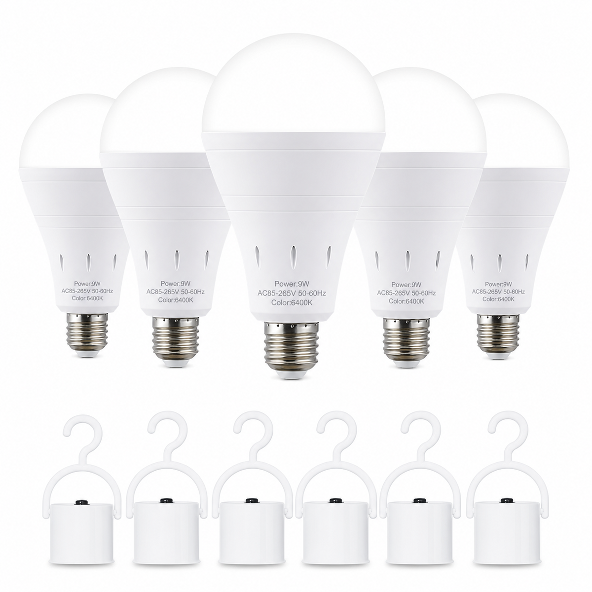🔥LAST DAY 49% OFF🔥💡Rechargeable Emergency Light Bulb | 9W Battery Backup LED Bulb for Power Outages