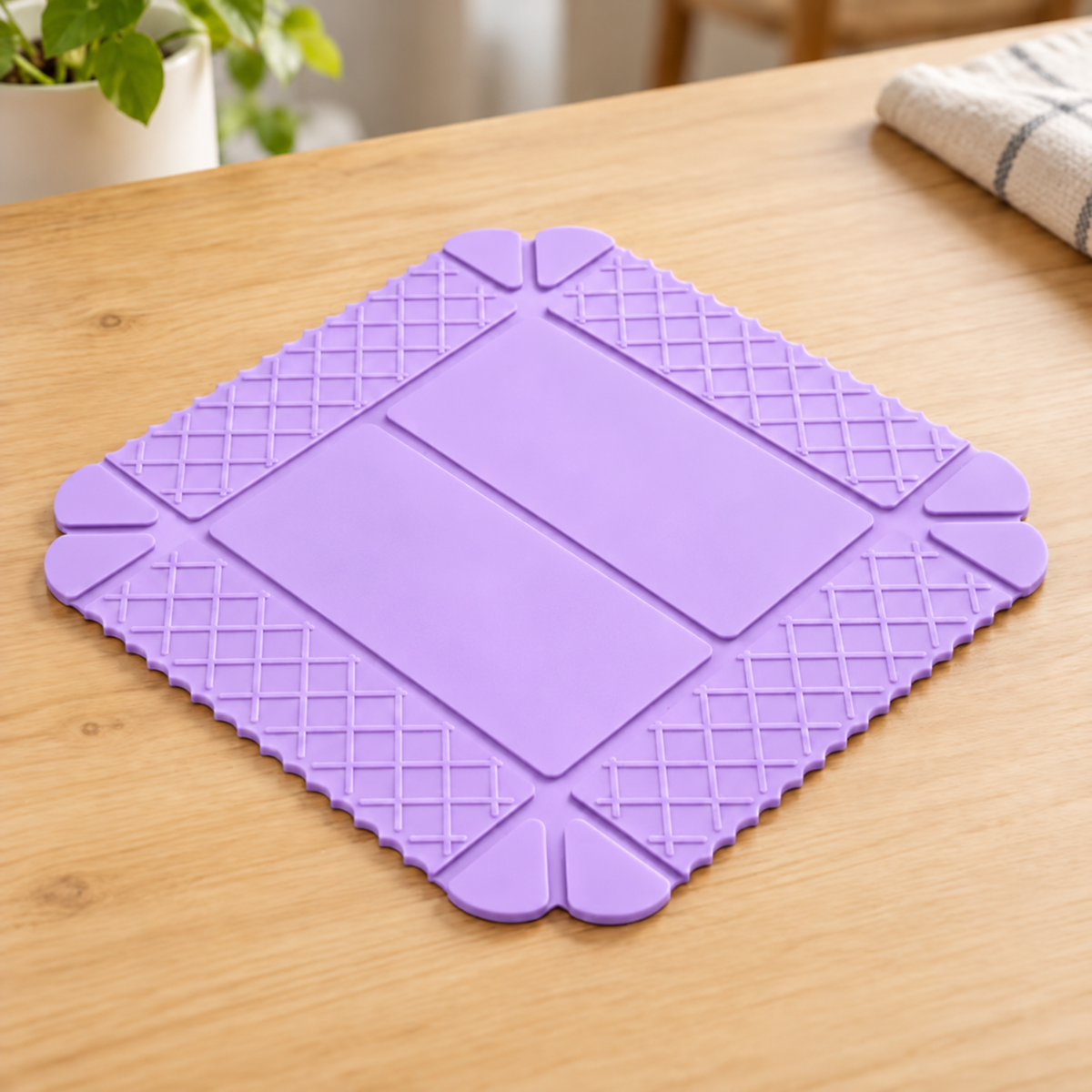 💗 2-Pack 3-in-1 Magnetic Silicone Mats – Heat-Resistant Trivets, Cutting Mats & Foldable Trays