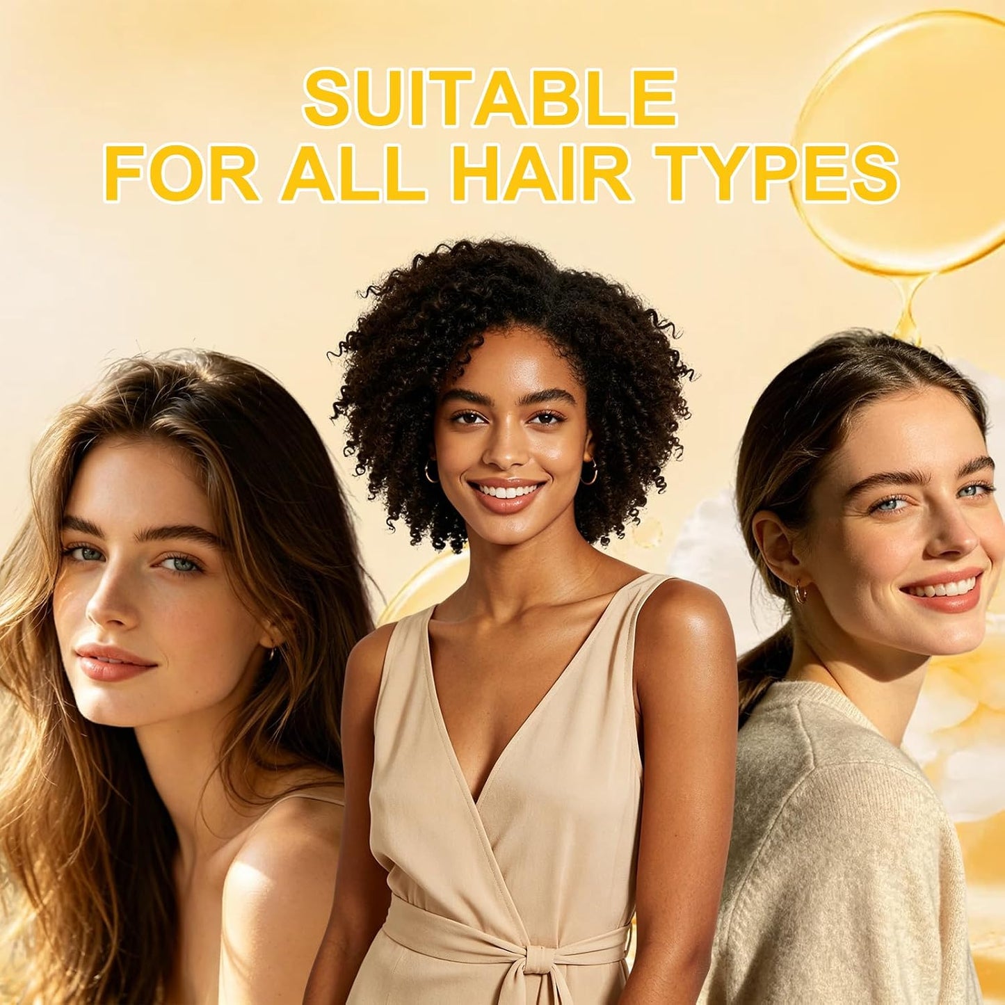 Hair Oil Spray, with Jojoba & Shea Butter, Clear Conditioning Oil for Dry & Curly Hair, Detangling, Styling, Moisturizing for Women & Men