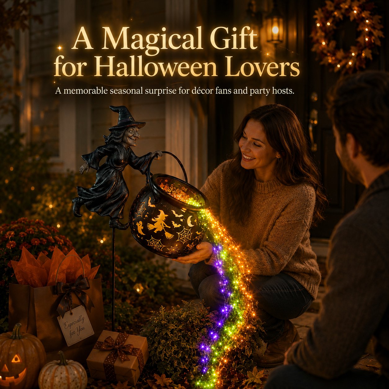 đĽLast Day 49% OFFđHalloween Witch Cauldron Garden Light