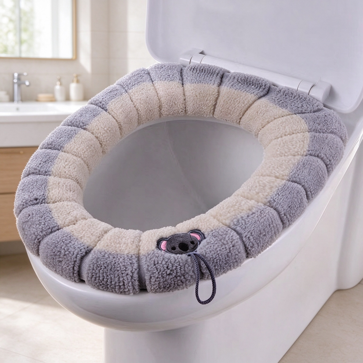 π½βοΈ Thick Plush Toilet Seat Cushion | Soft, Warm & Washable
