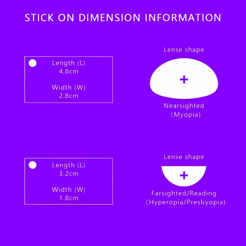 👓 Keep Your Favorite Glasses | Liquid Silicone Stick-On Lenses for Reading & Myopia (-6.00D to +6.00D)