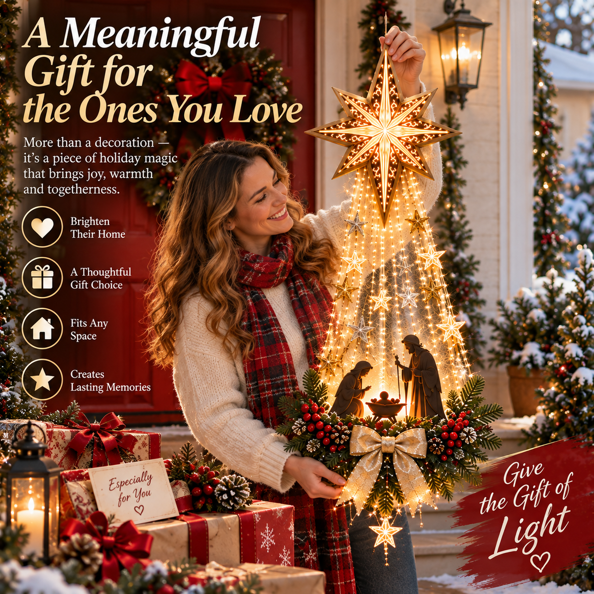 β¨ 49% OFF Nativity Wall Light β Warm Golden Glow for a Meaningful Christmas