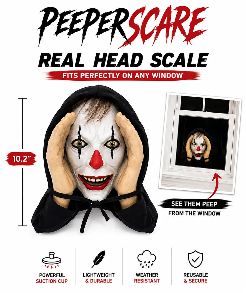 👀 “Stranger” Peeper – Creepy Halloween Window & Doorway Prank Decoration 🎃