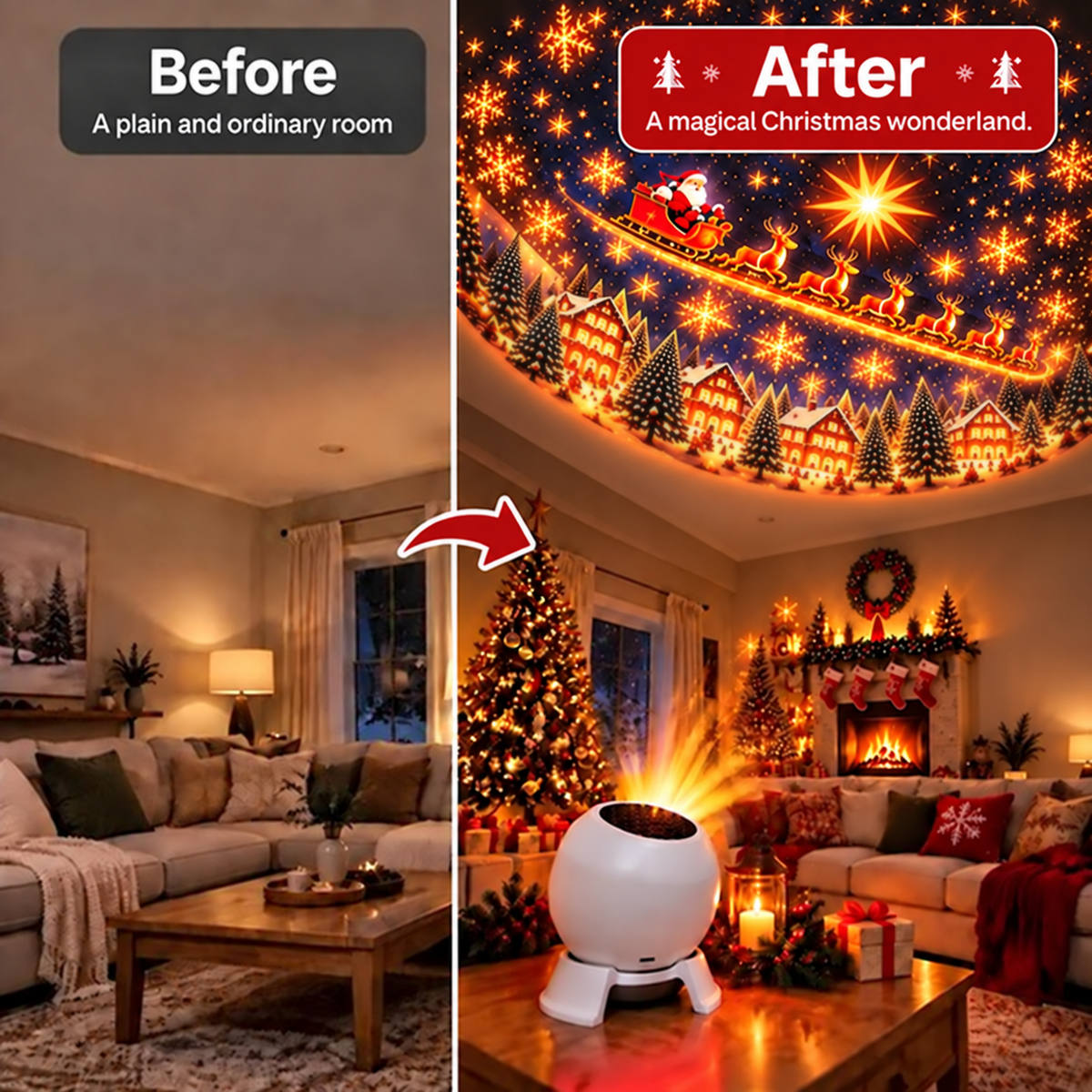 π
Turn Any Room Into a Christmas Wonderland β Holiday Projection Night Light