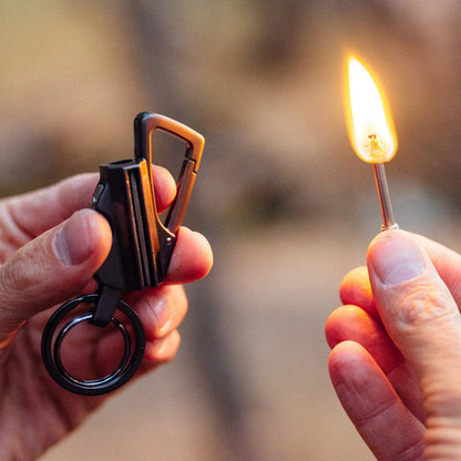 🔥 3-in-1 Waterproof Refillable Match Keychain with Bottle Opener & Carabiner Clip