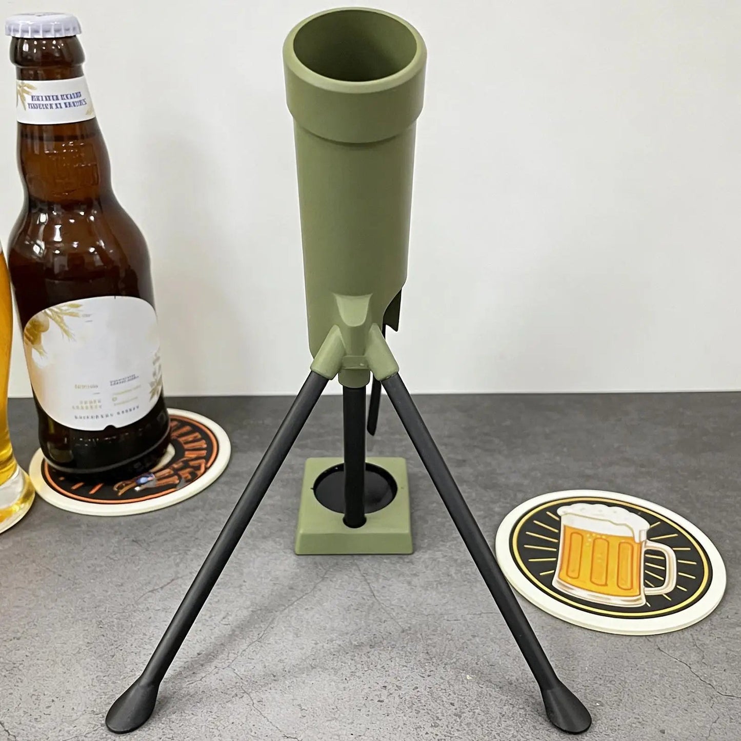 🚀 Beer Bottle Mortar Bottle Opener 🍻🔥Novelty Cap-Launching Desk & Bar Accessory