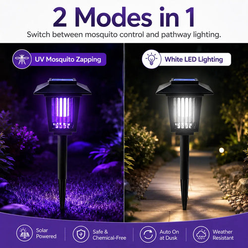 🔥Summer Hot Sale-49% off🔥Solar Mosquito Zapper Light – Outdoor Garden Stake Lamp