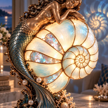 🌊 Moon Tide Mermaid Nautilus Lamp™ – Enchanting Ocean Glow for Your Home