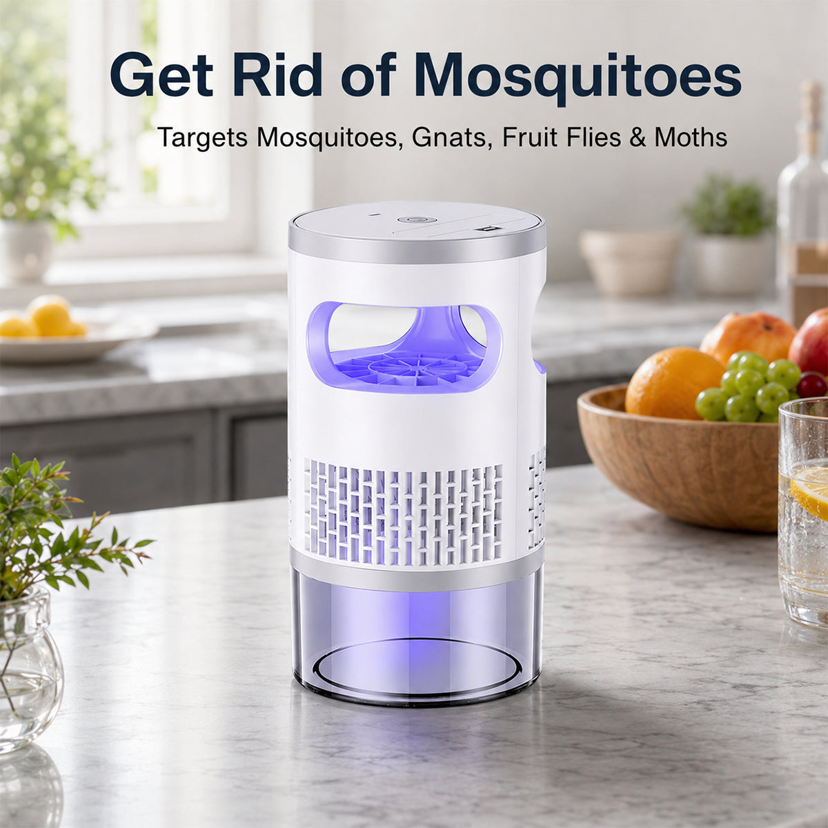 🔥Summer Hot Sale-49% off🔥Indoor Fruit Fly & Gnat Trap – Quiet Suction Bug Catcher🦟❌