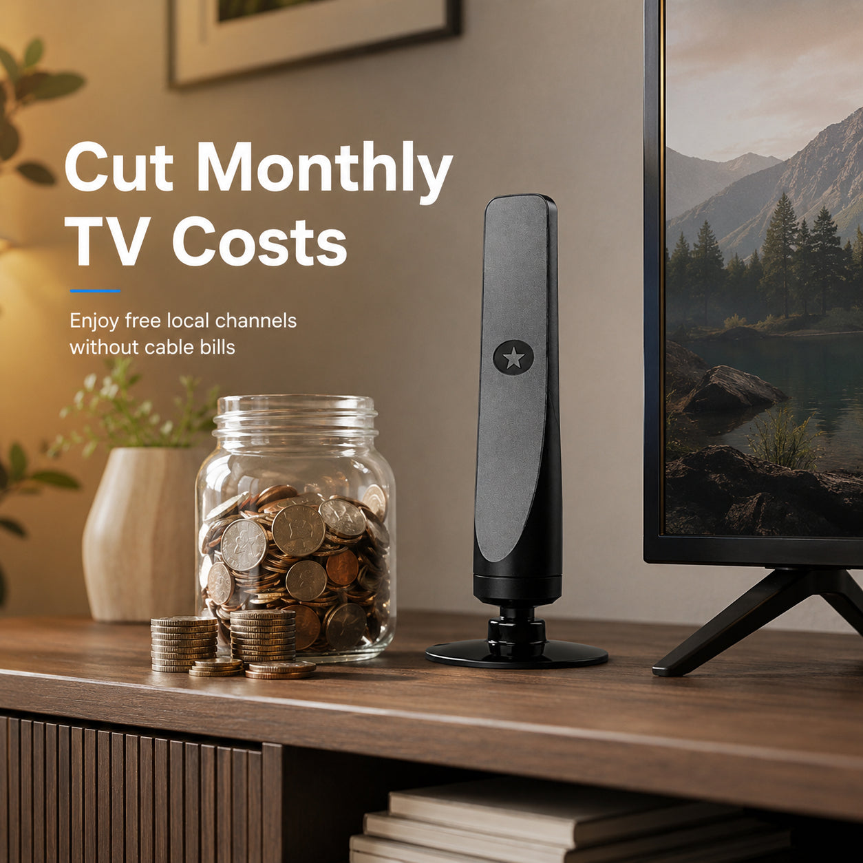 🔥Limited Time 50% OFF📺HD TV Antenna – No Subscription, Easy Setup