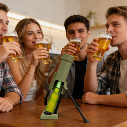 🚀 Beer Bottle Mortar Bottle Opener 🍻🔥Novelty Cap-Launching Desk & Bar Accessory