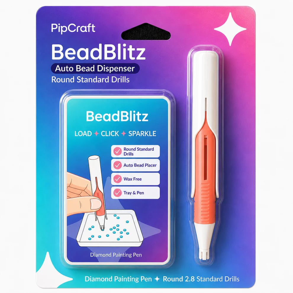 🔥Last Day 60% OFF 💎 Automatic Diamond Painting Bead dispenser | Wax-Free Round Drill Pen for Faster, Easier Crafting ✨