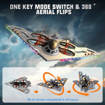 3-in-1 RC Jet Plane Remote Control Airplane Air Land Water With 2.4 GHz Control&LED Lights