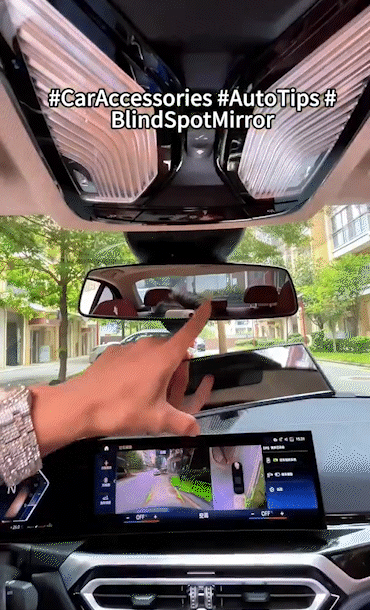 Animated clip-on panoramic mirror product demonstration