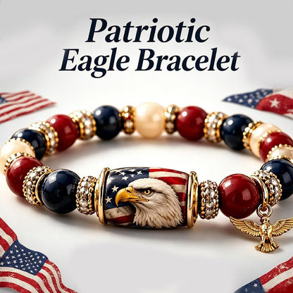 American Spirit Patriotic Eagle Beaded Bracelet🇺🇸250th Anniversary of Independence 1776-2026🎉