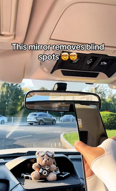 Panoramic clip-on rearview mirror product demonstration