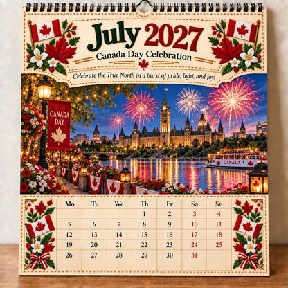 🔥LAST DAY 50% OFF -- 🇨🇦🍁 2027 Canada 160th Anniversary Wall Calendar 🍁🇨🇦
