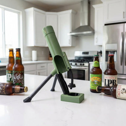 🚀 Beer Bottle Mortar Bottle Opener 🍻🔥Novelty Cap-Launching Desk & Bar Accessory