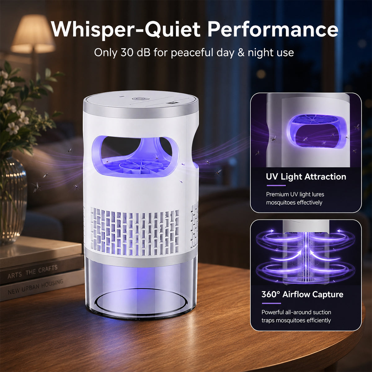 🔥Summer Hot Sale-49% off🔥Indoor Fruit Fly & Gnat Trap – Quiet Suction Bug Catcher🦟❌