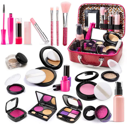 Simulated Makeup Kit for Girls, Play Makeup Set for Kids