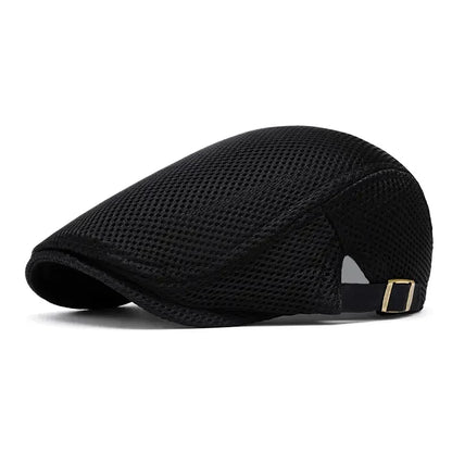 🔥Men's Breathable Mesh Flat Cap – Adjustable Newsboy Ivy Beret Summer Hat
