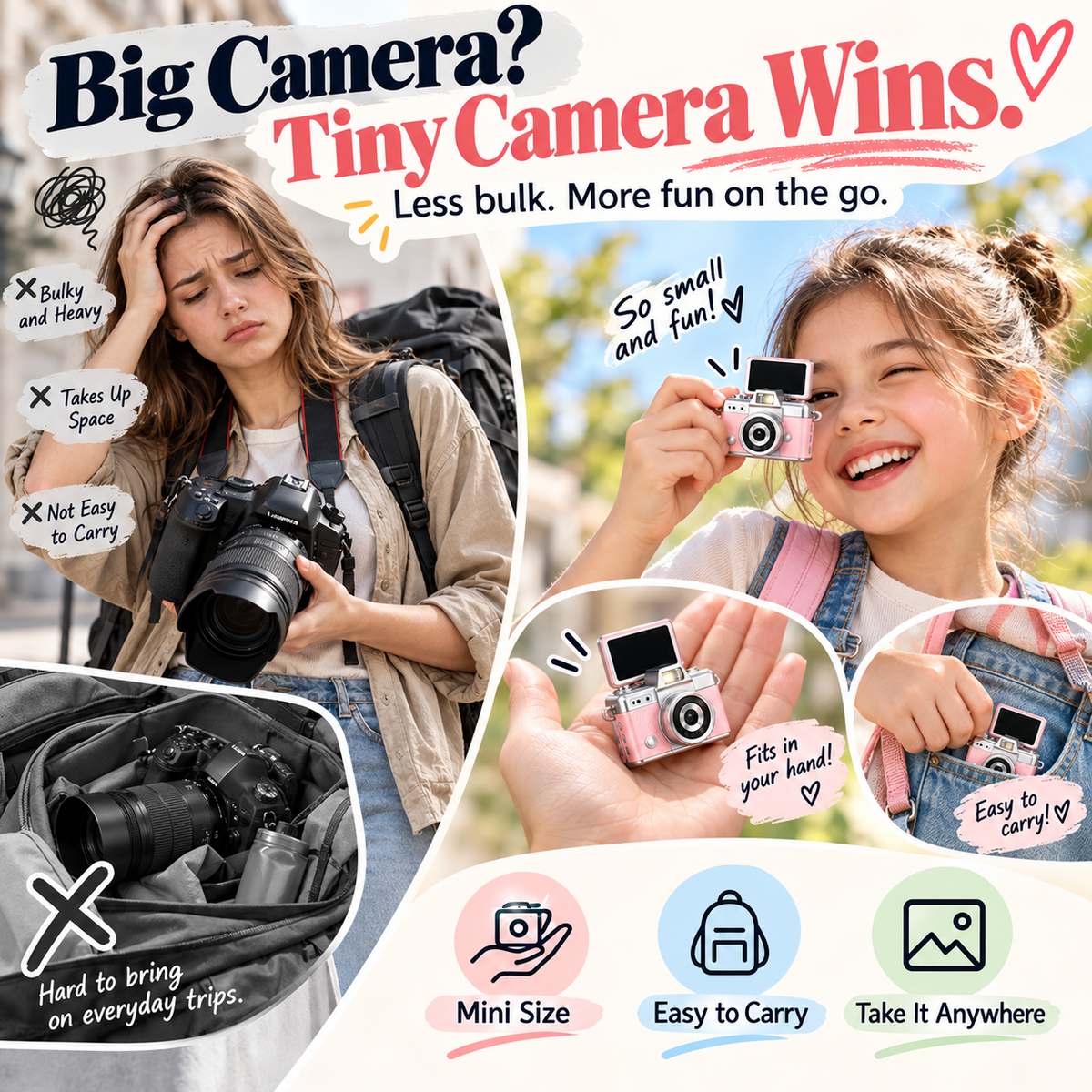 🔥Special Sale| Y2K Pocket Mini Digital Camera 📸 1.47" LCD Screen Compact Photo & Video Cam