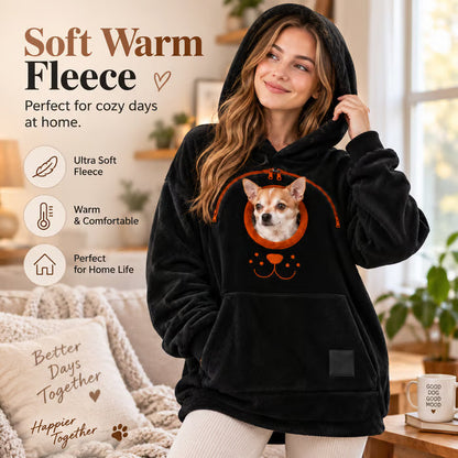 🐾 Cozy Fleece Pet Bonding Pouch Hoodie – Warm & Supportive Small Pet Carrier Clothing