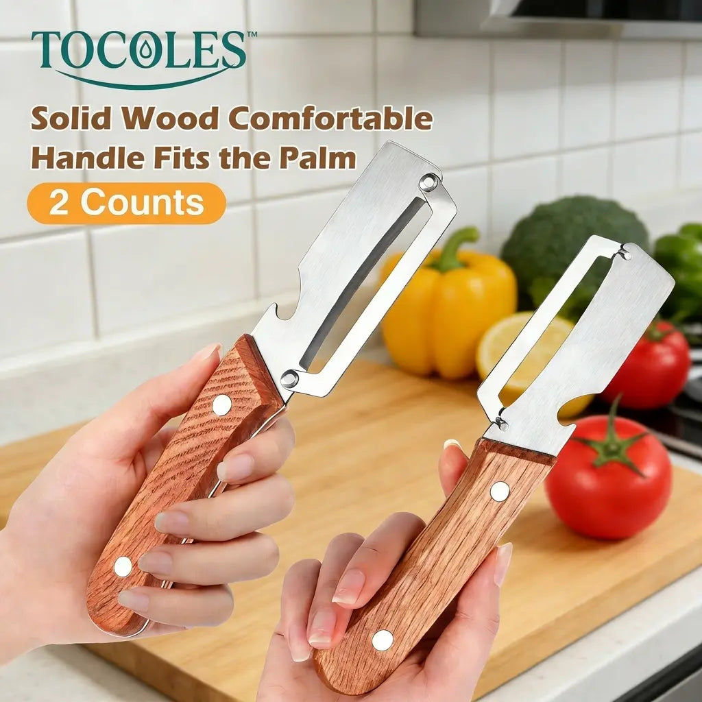 HOT SALE🔥 Household Stainless Steel Sharp Peeler with Built-In Bottle Opener for Fruits & Vegetables