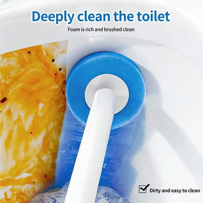 Disposable Toilet Brush Kit - 8/32 Refill Heads & Holder, Rotating No-Touch Deep Cleaner