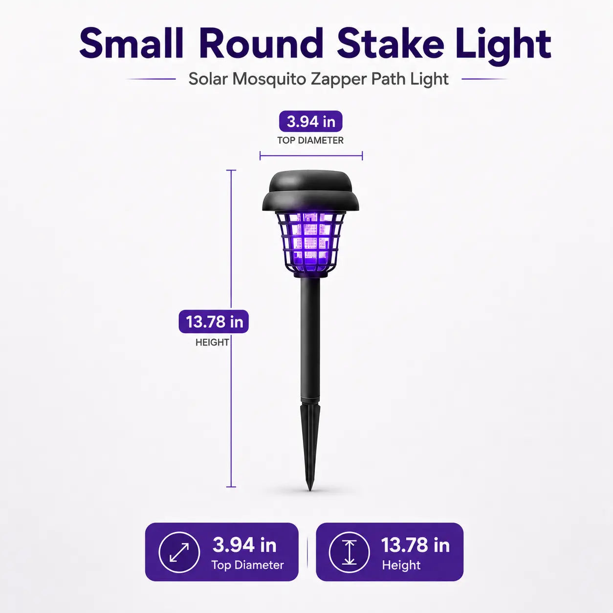 🔥Summer Hot Sale-49% off🔥Solar Mosquito Zapper Light – Outdoor Garden Stake Lamp