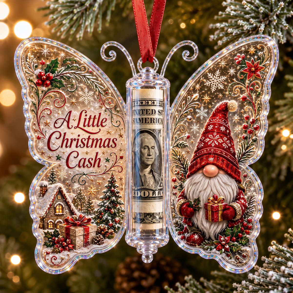 🎄 Christmas Butterfly Cash Gift Ornament ——🎁Make Cash Gifting Feel Special.
