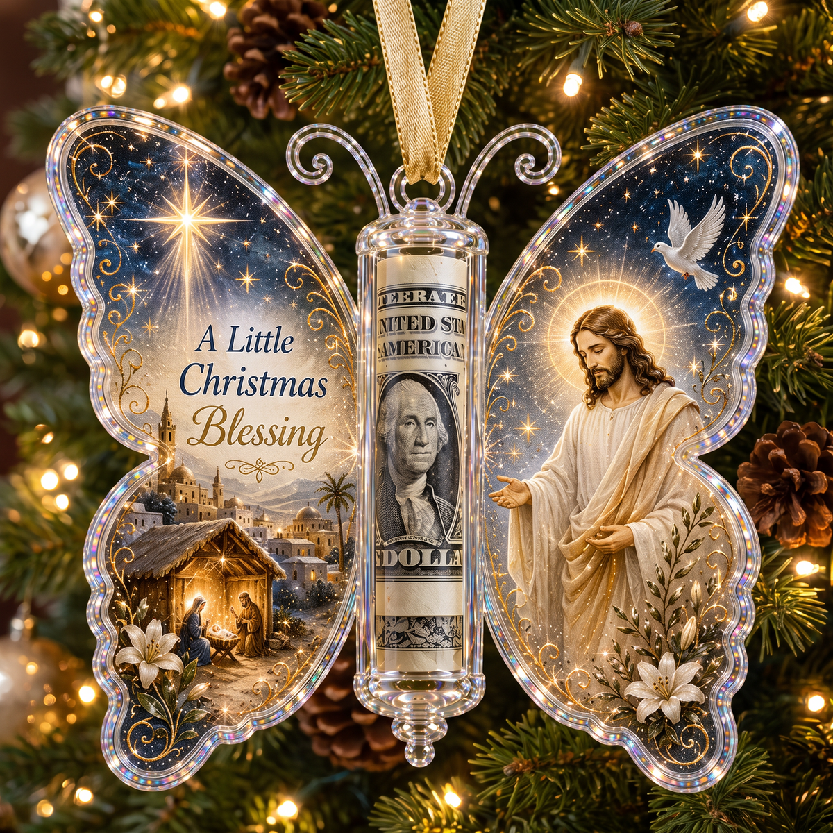 🎄 Christmas Butterfly Cash Gift Ornament ——🎁Make Cash Gifting Feel Special.
