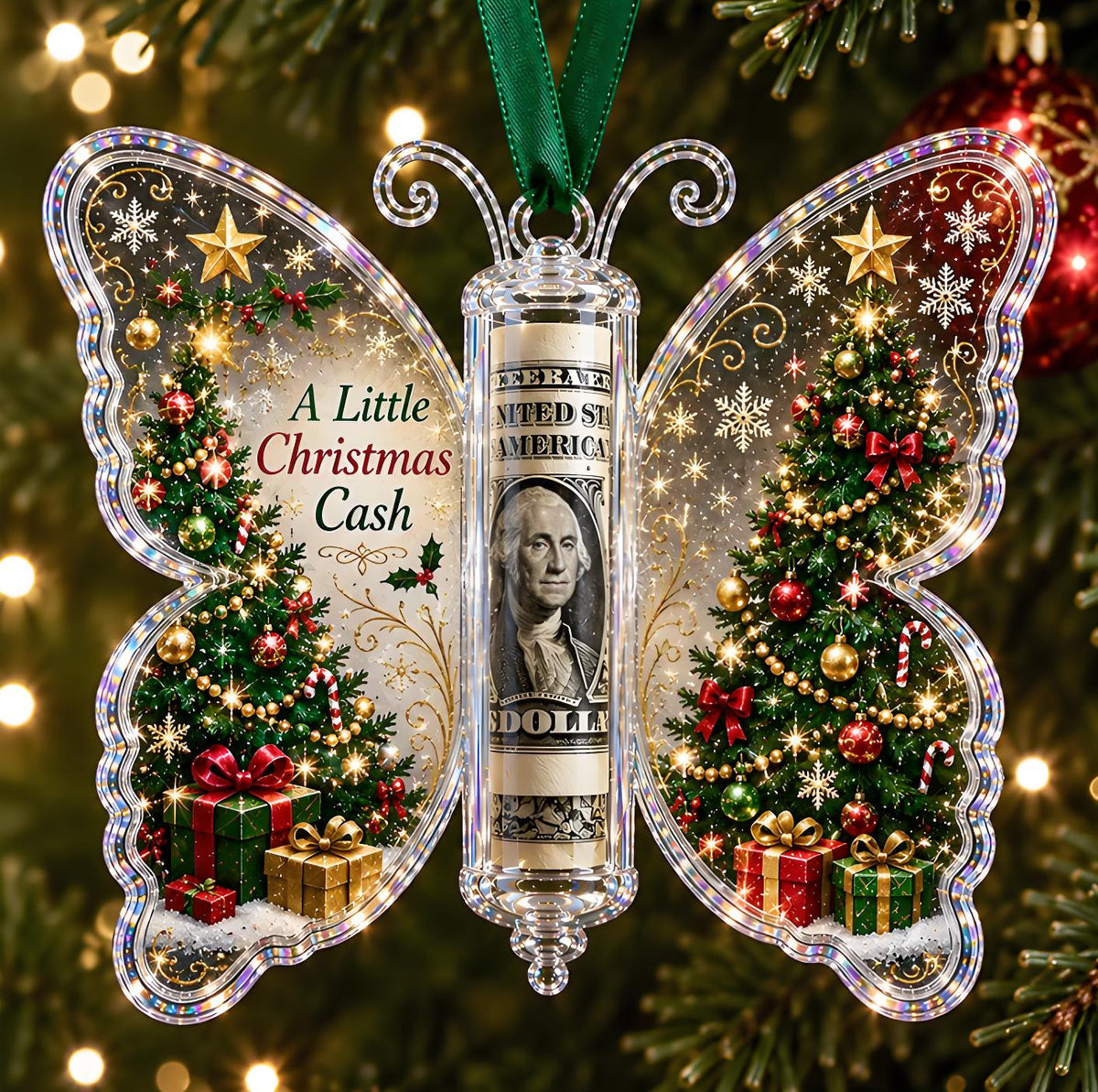 🎄 Christmas Butterfly Cash Gift Ornament ——🎁Make Cash Gifting Feel Special.