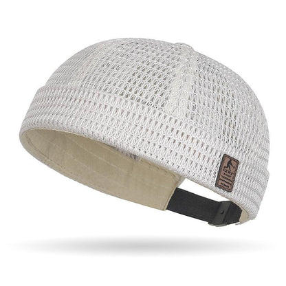🔥Men’s Breathable Brimless Docker Hat – Lightweight Mesh Skull Cap for Summer Outdoor Wear