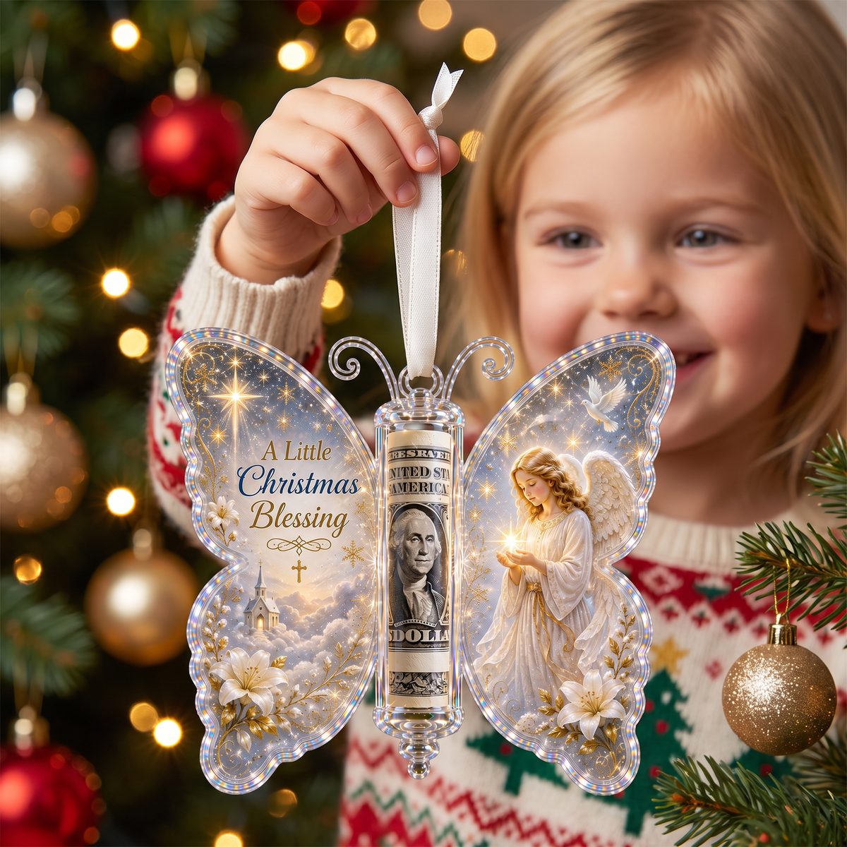 🎄 Christmas Butterfly Cash Gift Ornament ——🎁Make Cash Gifting Feel Special.
