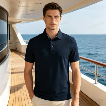 ⚡Hot Sales 49% OFF🔥3-Pack Men's Polo Shirts – Soft-Touch Short Sleeve Smart Casual Top for Work, Travel & Summer Wear