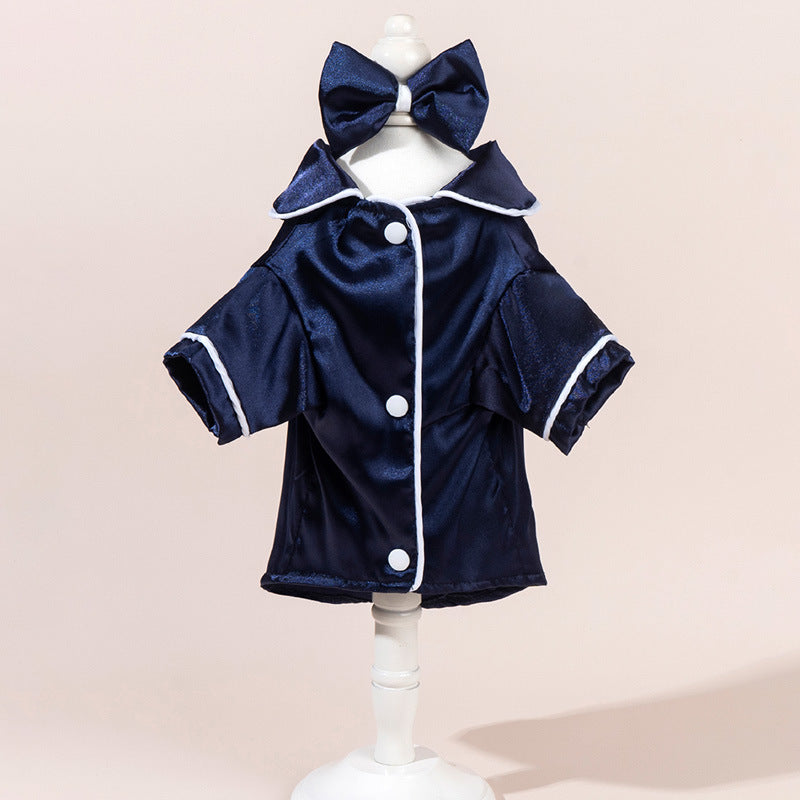 Satin-Look Dog & Cat Pajama Shirt | Cute Pet Outfit