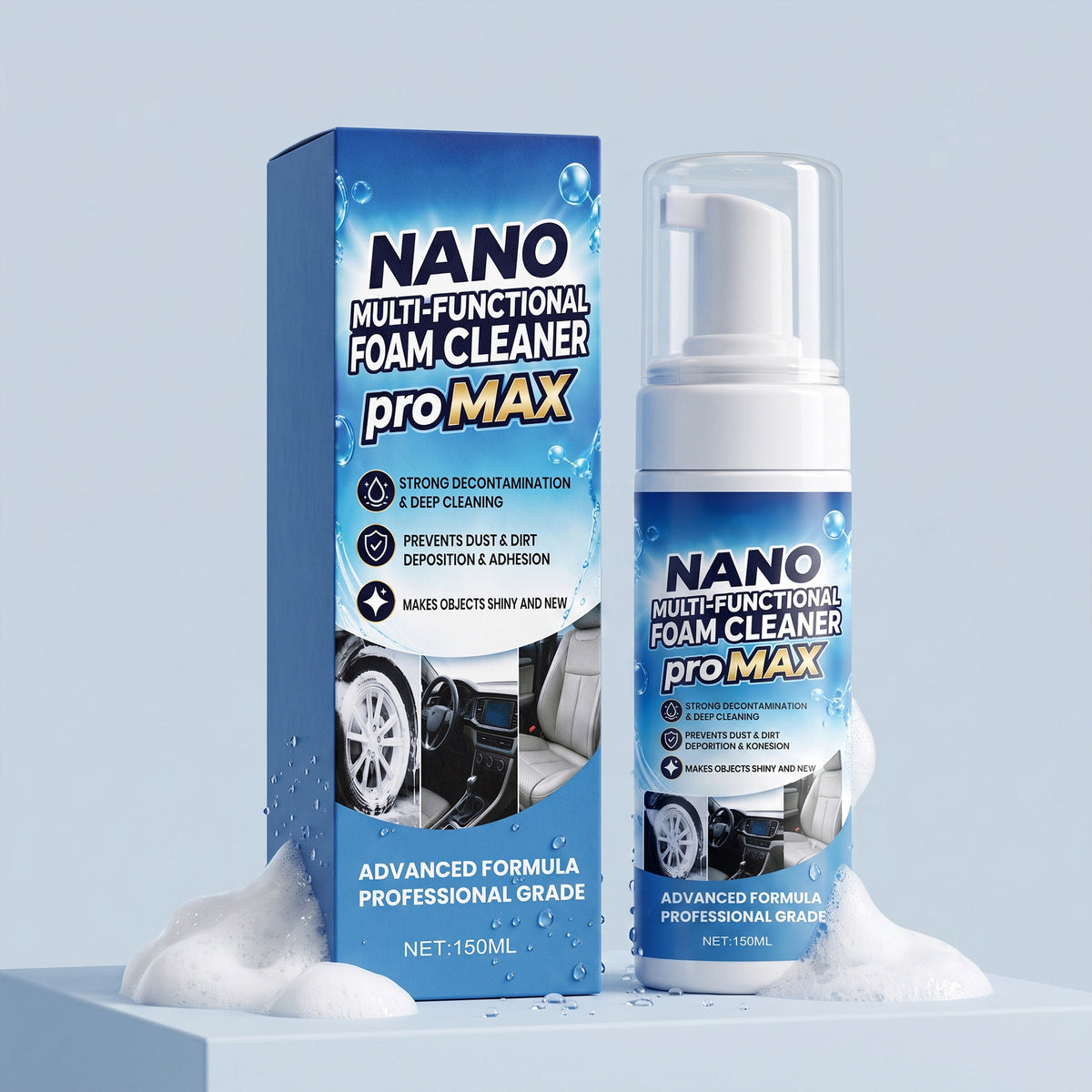 🔥 Limited-Time 49% OFF ✨Nano Pro MAX Multi-Functional Foam Cleaner for Car & Home Interiors