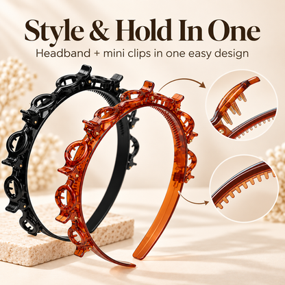 💕49% OFF🔥 Multi-Layer Clip Headband for Women | Y2K Resin Hair Band ✨