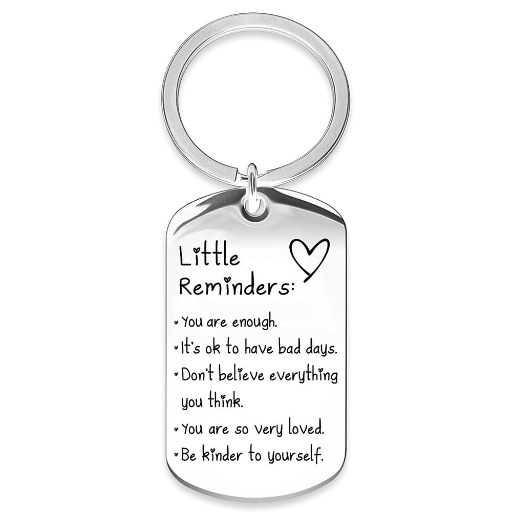 💖 Little Reminders Keychain ✨ Stainless Steel Encouragement Gift