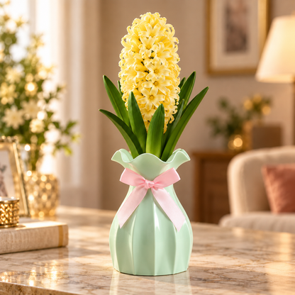 Hyacinth Bulb & Vase Gift Set – A Gift That Grows and Blooms🎁